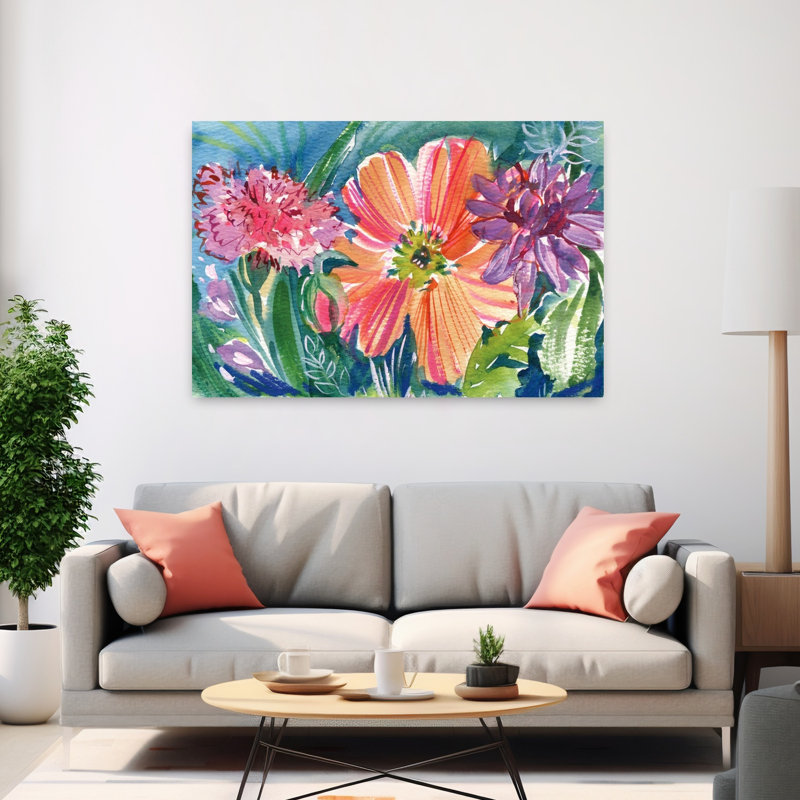 Secret Bloom by Kristy Rice - 1 Piece Wrapped Canvas Wall Art, 101.6cm H x 152.4cm W
