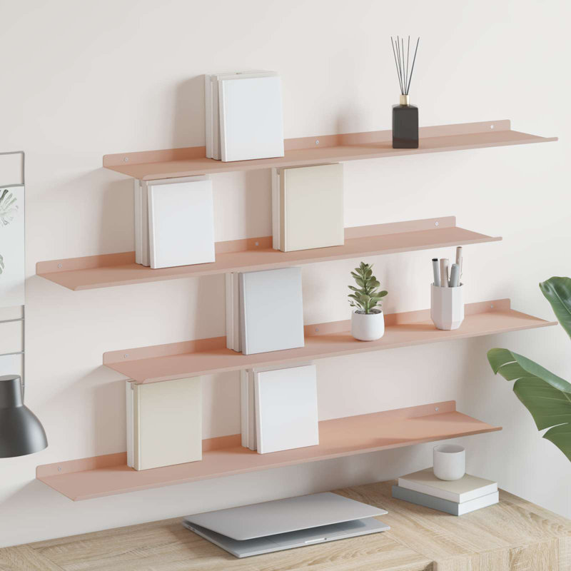 Steel Floating Shelf, Pink