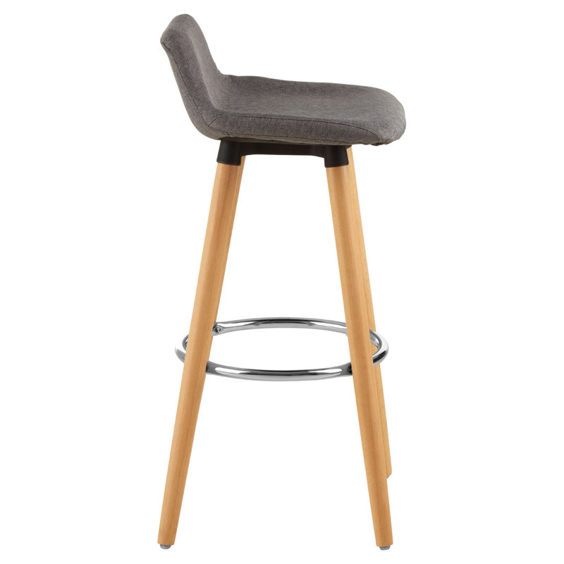 Kai Upholstered Counter Stool with Solid Wood Frame