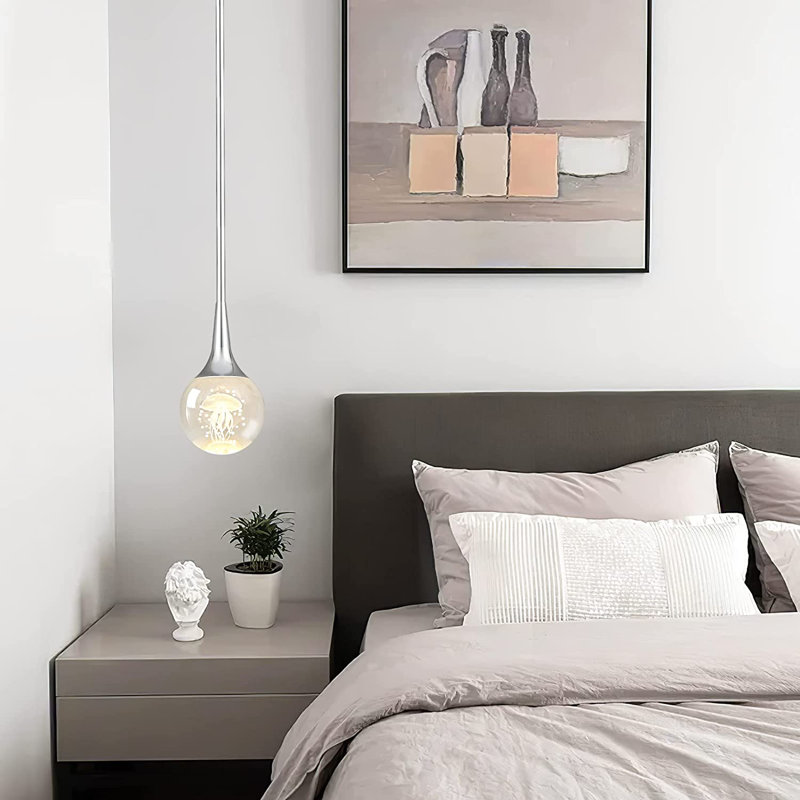 1 - Light LED Single Pendant, Chrome