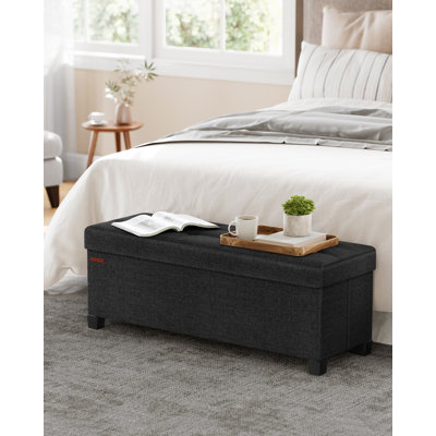 110cm Wide Rectangle Solid Colour Standard Ottoman with Storage