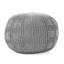 Repose-pieds moderne en coton tricoté gris moderne 20 x 20 x 14, stable et sans assemblage 20 x 20 x 14, housse statique