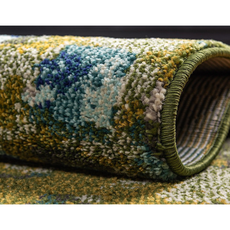 Tapis géométrique Meadow, Rectangle 7 pi x 10 pi