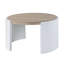 Table basse à 1 tiroir en chêne et blanc ultrabrillant