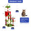 Christmas-Themed Multi-Level Cat Tree Tower Condo