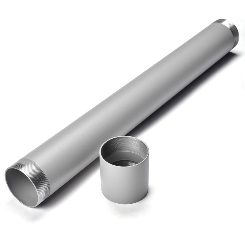 Poteau d'extension cylindrique 2 pi 1 po x 2,36 po, Argent