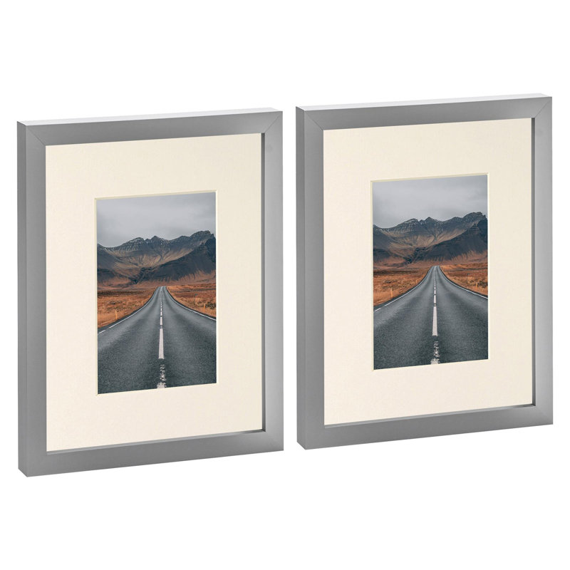 Photo Frames with 4" x 6" Mount - 8" x 10" - Grey/Ivory