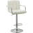 Contemporary Adjustable Swivel Arm Bar Stool With Cushion,White-320549588