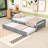 Twin Size Platform Bed with Twin Trundle-966105531