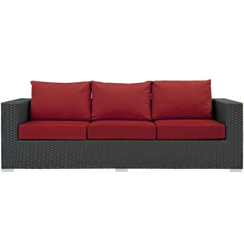Canapé d'extérieur Modway Sunbrella, Rouge