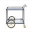 Chariot de service en verre transparent Cyrus