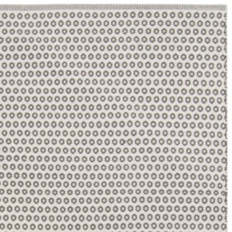 Church Street Hand Woven Cotton Geometric Rug, Rectangle 5' x 8'
