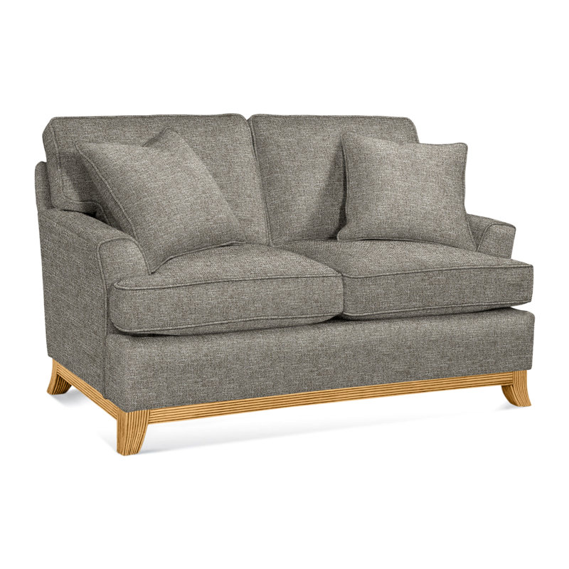 Oaks Way Loveseat, Bisque Finish, Basic Gray; 0317-83