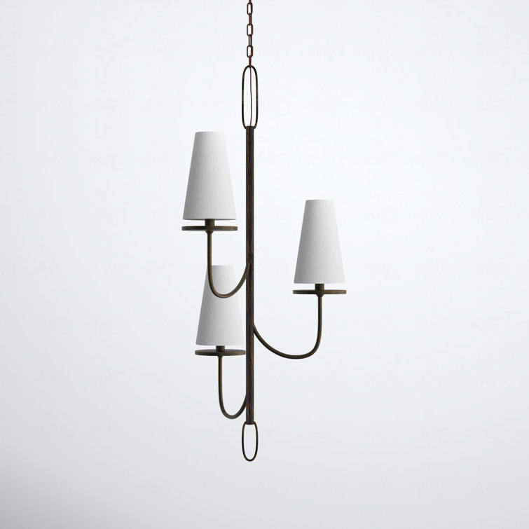 Walling 3 Light Metal Dimmable Chandelier