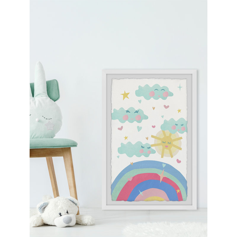 Impression encadrée «Garçons sur un arc-en-ciel», H 45 po x l 30 po x P 1,5 po