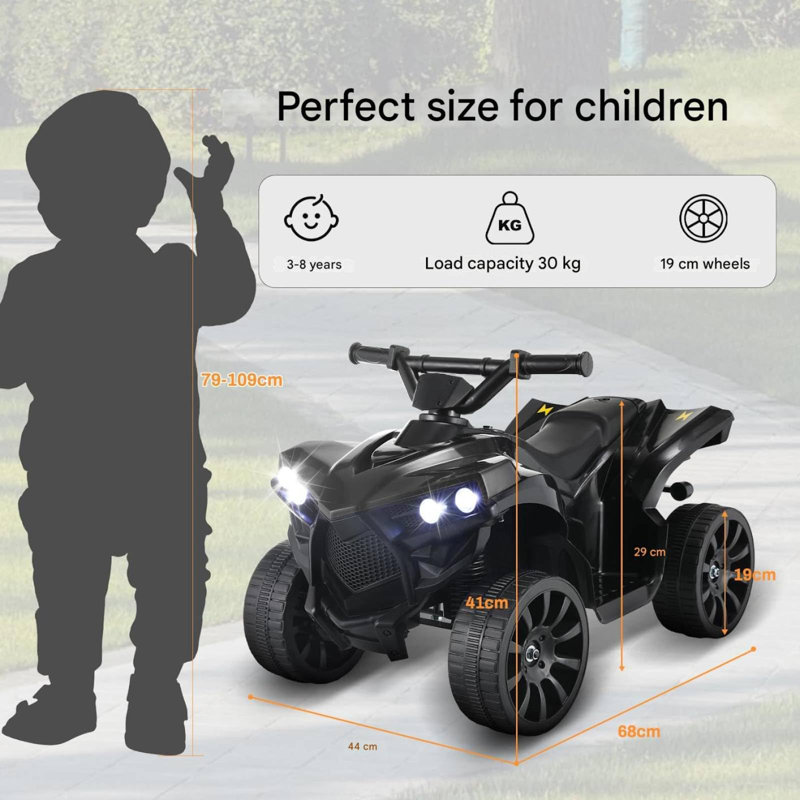 Ivy Bronx Battery Powered Ride On, Black