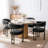 Upholstered Velvet Dining Armchair - 18.1" Seat Height Kitchen Side Chairs  (Set of 6)-135503401-113257061