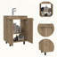 Armoire de plancher avec portes doubles et deux tablettes