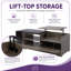 Table basse à plateau relevable avec portes de grange pivotantes Vesto-207136853