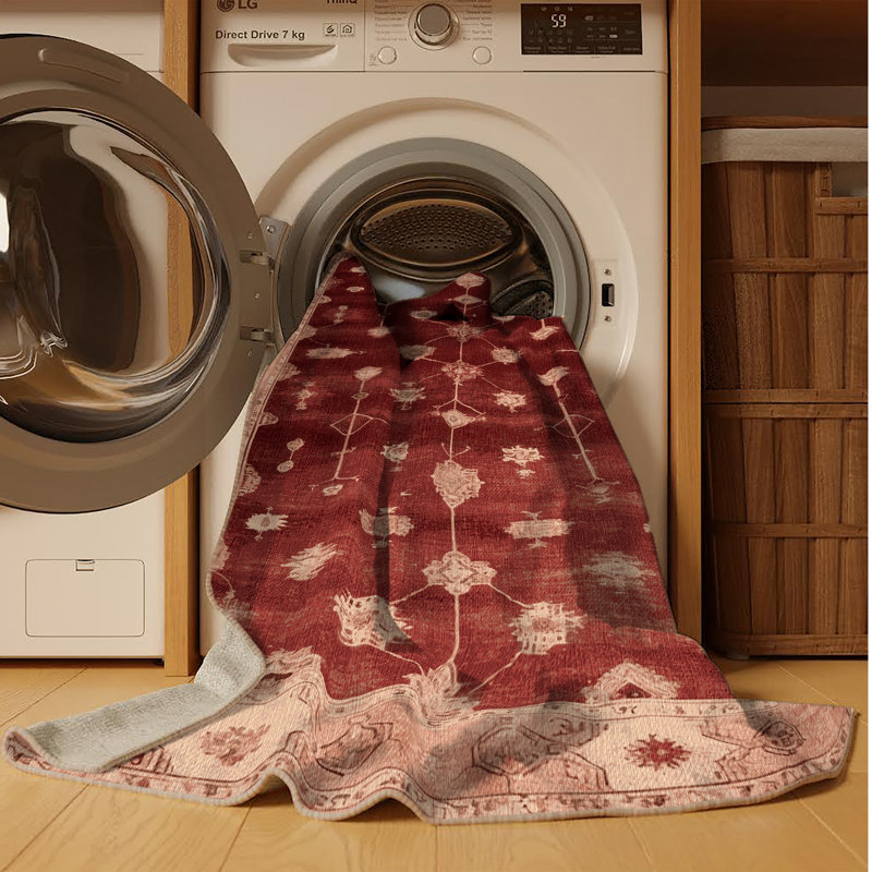 Tapis brun lavable à la machine, Rectangulaire 3 pi x 5 pi