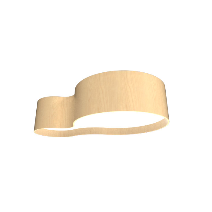 Orgânico 1 - Light LED Flush Mount, Maple