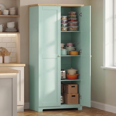 HOMCOM 172cm Kitchen Cupboard Freestanding Storage Cabinet