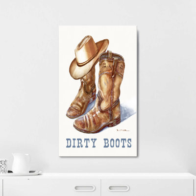 Reproduction sur toile "Dirty bottes" par Paul Mathenia