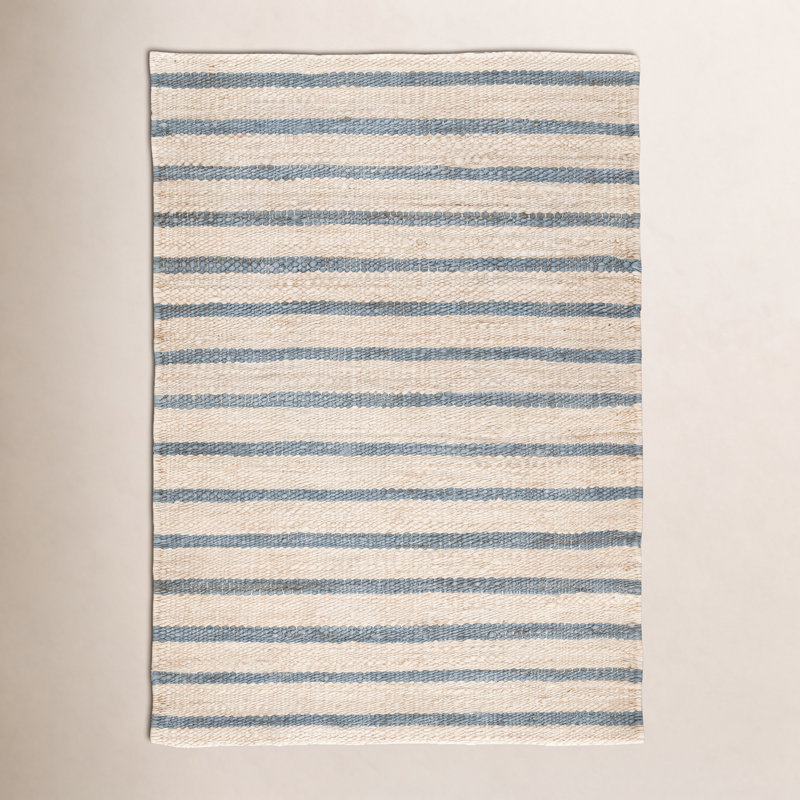 Moana Stripe Handwoven Jute Rug, Rectangle 3' x 5'