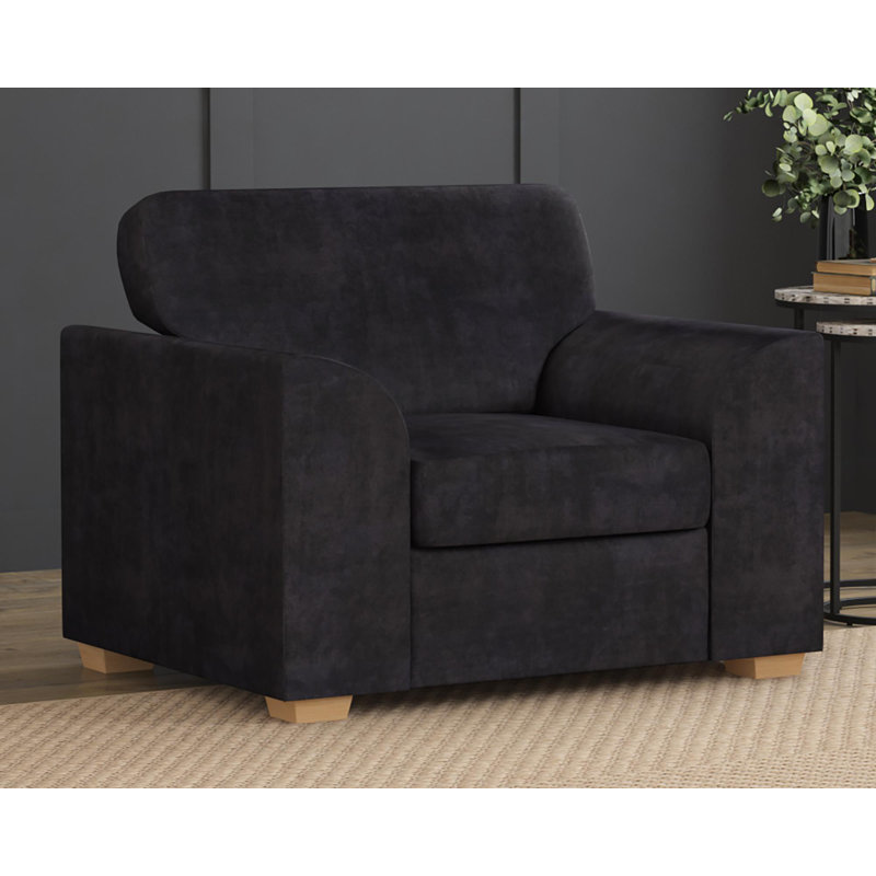 Upholstered Armchair,  Ebony