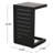 Aluminum Side Table In Black Matte, Ideal For Outdoors With Matte Appearance