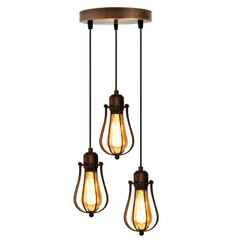 3 - Light Rustic Red Pendant