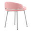Chaise de coiffeuse avec tabouret d'appoint à dossier bas pour salle de bain et salon, velours, rose-1164847274