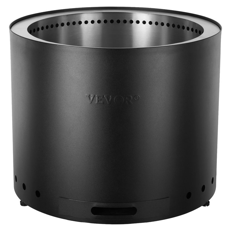 Round Smokeless Outdoor Fireplace, 43.2cm H x 50.8cm W x 53.3cm D