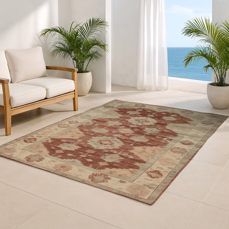 Tapis intérieur et extérieur brun Overdyed, Rectangulaire 2 pi x 3 pi