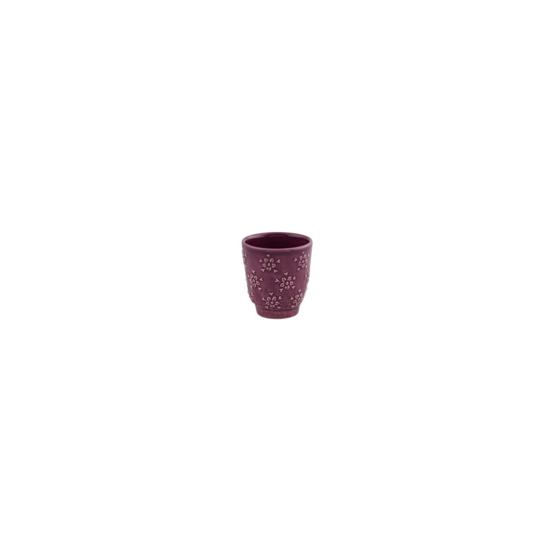 Flora Earthenware Espresso Cup, Purple