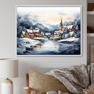 Frost Holiday Christmas Village I - Winter Landscape, art mural