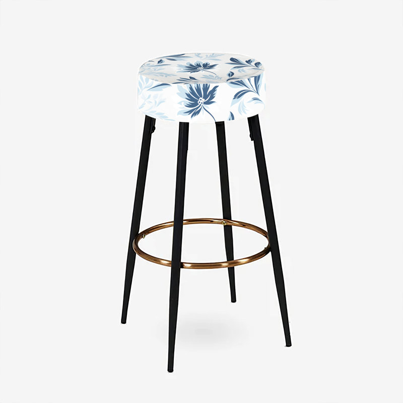 Ensemble de 2 tabourets de bar floraux Serene Monotones
