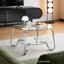 Table basse en verre trempé à double couche de style rétro minimaliste, ajoutant une touche d'élégance à votre salon-1811452687