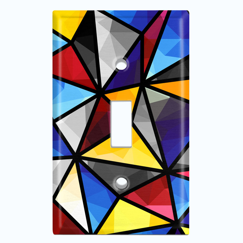 Plaque murale colorée en verre coloré