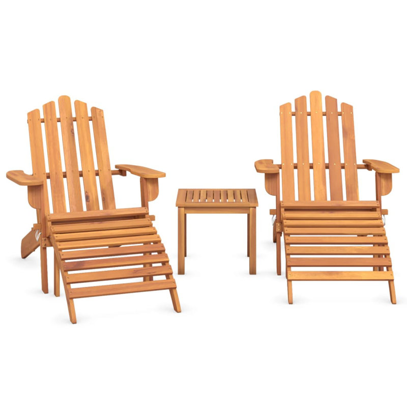 Chaise Adirondack d'extérieur Piercey, Brun