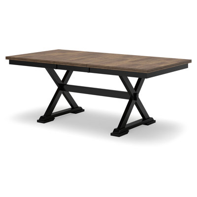 Fleur Dining Table, Extendable Butterfly Leaf, Brown Wood, 60-78 Inch by Benjara
