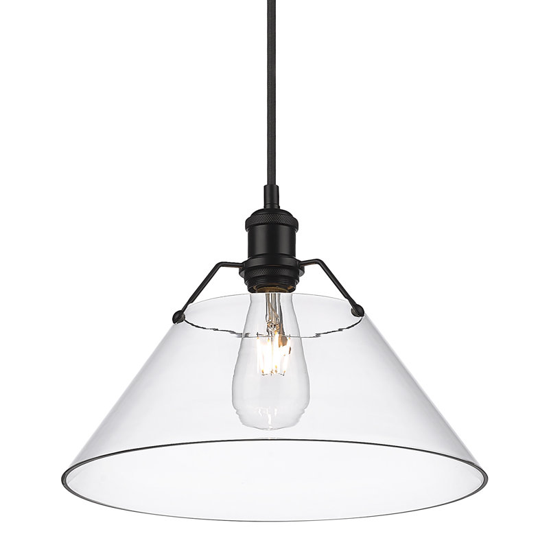 Weatherford 1 - Light Pendant, Matte Black, 131.5" H x 14" W x 14" D, Clear Glass