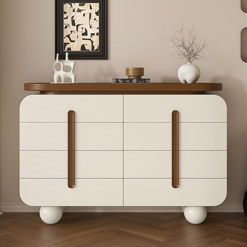 Armoire de rangement style crème française, 37.01" H x 39.37" W x 15.75" D