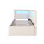 Lit plateforme tapissier simple avec ports USB et ceinture à DEL-1055073500-1055073501