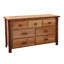 Fireside Lodge Hickory Log Seven Drawer Dresser - Cognac - Premium Line-1840411938