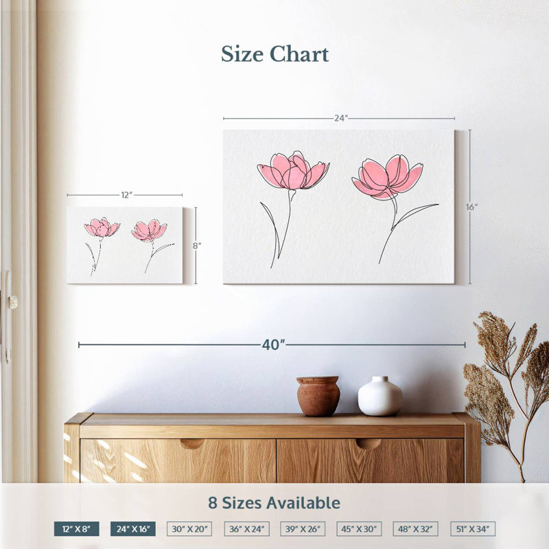 «Harnek Simple Lily Flowers», art numérique, H 16 po x l 24 po