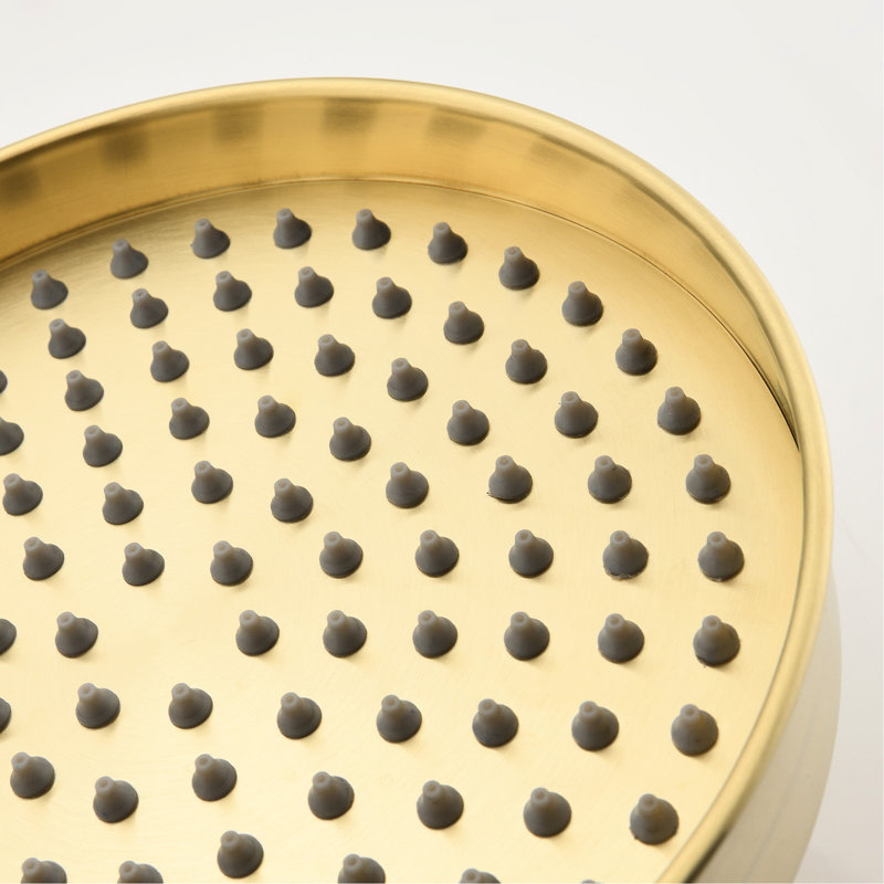 Brushed Gold Shower Kit - 8" Rainfall & Handheld With Sleek Design In, Brushed Gold