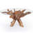 Glass Top Solid Wood Base Dining Table-735134049