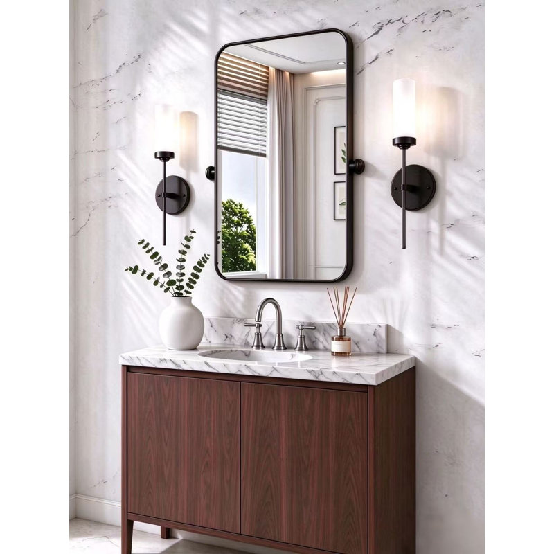Shatterproof Aluminum Frame Bathroom Vanity Mirror