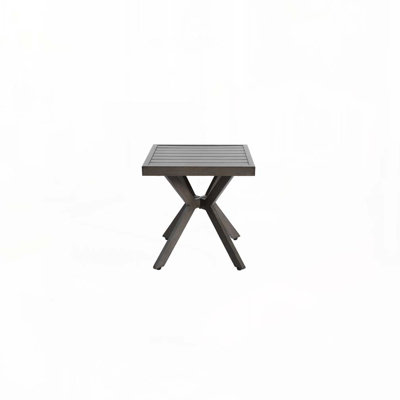 Patio Cast Table with Aluminium Frame,Square Top